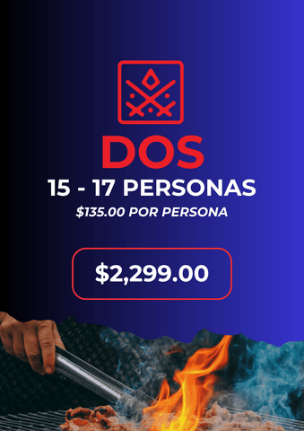PAQUETE DOS  (15 - 17 personas)